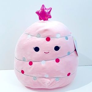 Squishmallows Garnet the Pink Chirstmas Tree 2021 Rare Canadian Exclusive